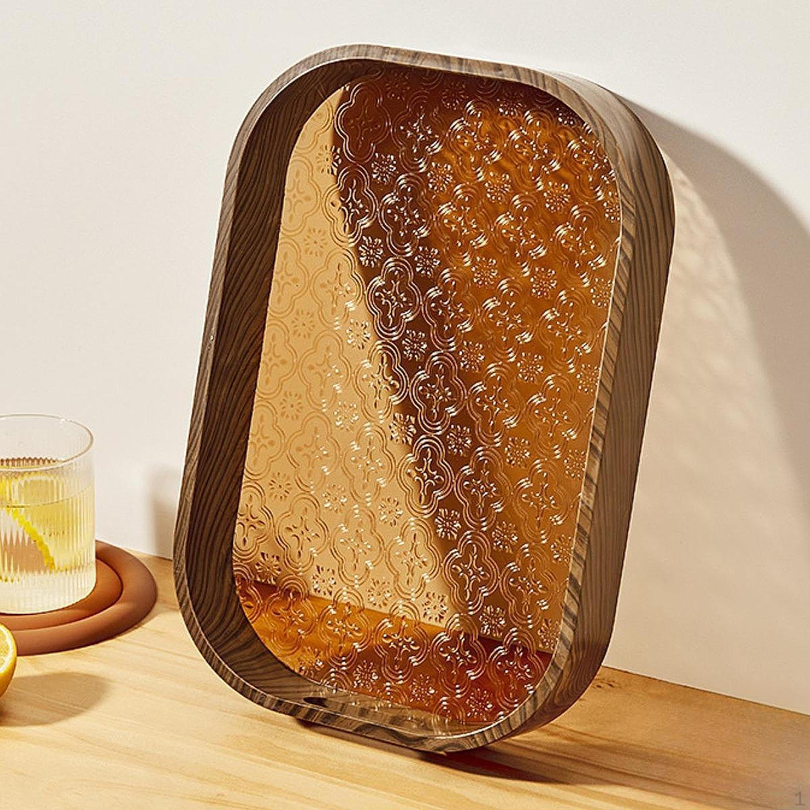 

Бегония Цветок Конфеты Многоразовый Стабильный Чайный Поднос Хлеб Для Прилавка Буфета коричневый