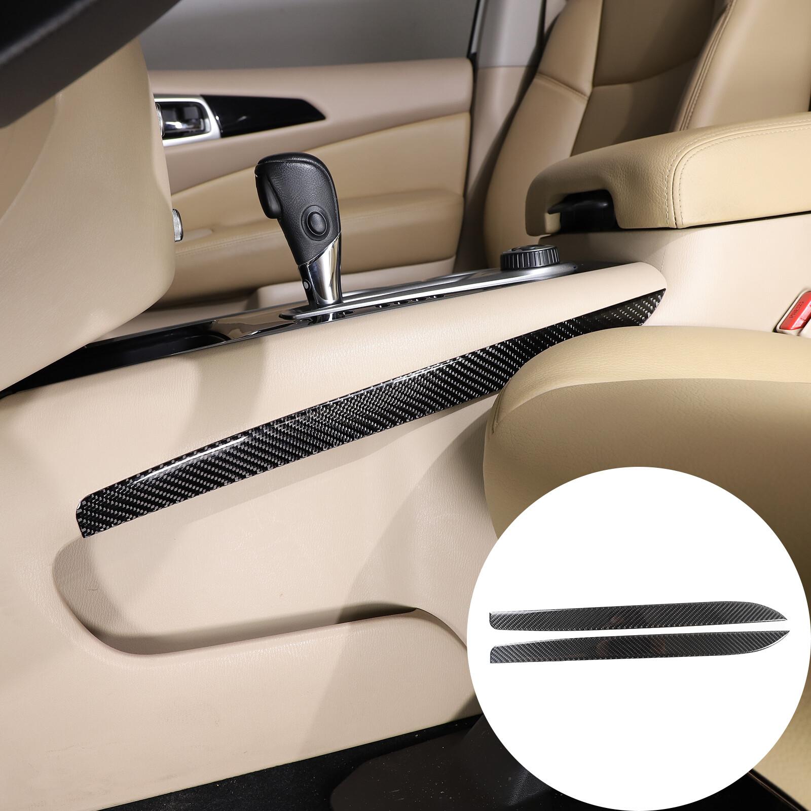 Carbon fiber Center Gear Shifter Side Trim Sticker For Nissan Pathfinder 2013-18