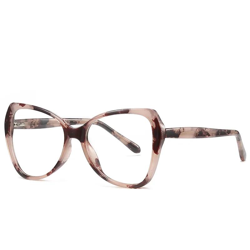 Fashion Cat Eye Reading Glasses Women's Tr90 Spring Hinge Resin Optical Presbyopic Eyeglasses Custom Diopter +50~+600 #46536