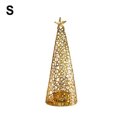 For Christmas Dinner Tealight Holder Christmas Atmosphere Gold Stylish Tealight Holder For Decor Cozy Atmosphere