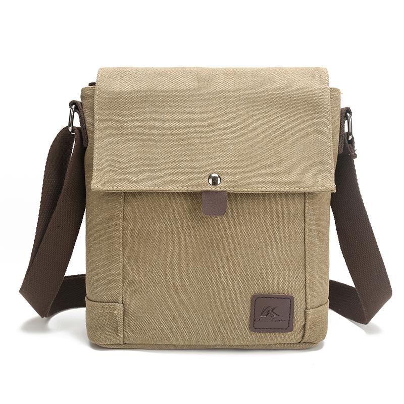 Men's Canvas Crossbody Bag Multifunctional Lightweight Shoulder Bag