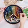 1/2 Sets DIY Nativity Embroidery Kit Adults Beginners Christmas Holy Story Stamped Cross Stitch Hand Embroidery Starter Kit DIY Enthusiasts Gift