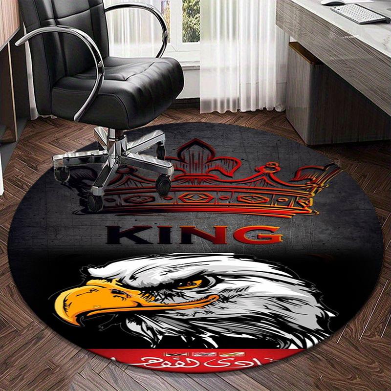 1PC round rug Ahly Football club Printed Round Area Rug ,Rug For Home Office, Round Chair Rug, Decorative Carpet Fan gifts Christmas gift