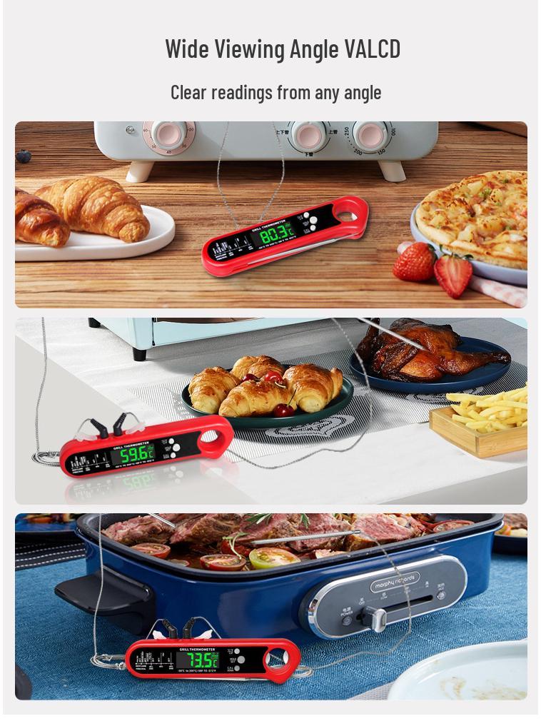 Dual Probe Folding BBQ & Oven Thermometer