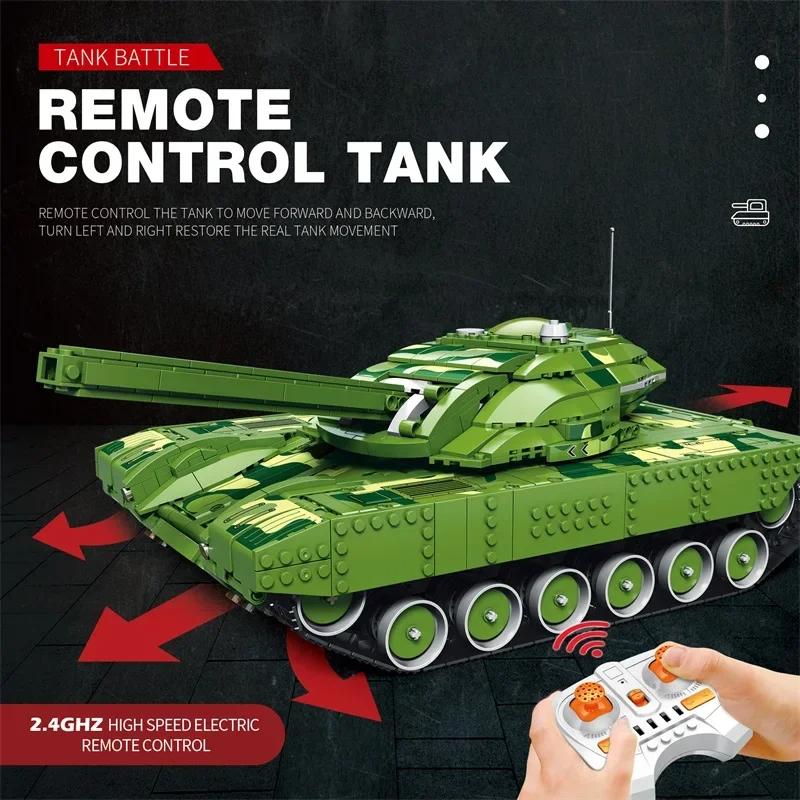 Non-Toxic 1516Pcs Military Tank Building Blocks Ww Ii Army Heavy Tank Weapon Model Remote Control Tank Model Bricks Toys Childrens Gifts