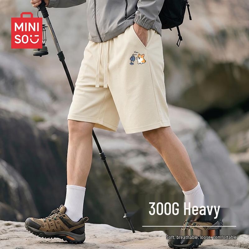 MINISO Men s Heavyweight Corgi Label Summer Shorts 3XL