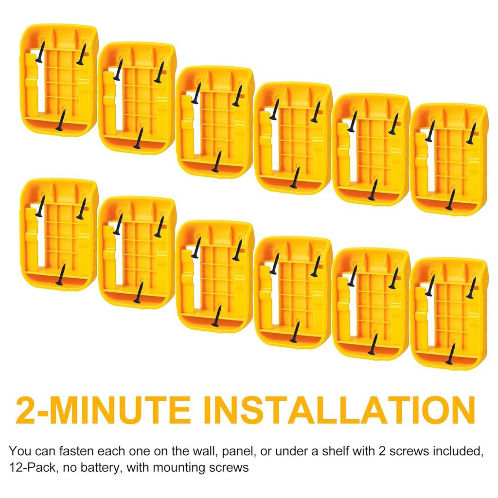 Battery Rack Holder for DCB202 DCB203 DCB204 20V Power Tool ABS Construction MultiDirection Installation in Garage