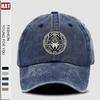 pc Round Badge with a Wolf Head Style Printed Hat Casual Hats for Men Hat for Women Classic Breathable Baseball Caps Outdoo