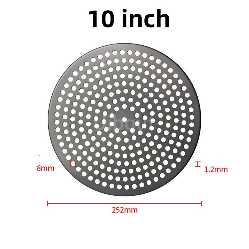 8 9 12 Inch Perforated hole cold round Pizza Pan Nonstick Baking bread cake Oven Crispy Bottom Pizza Making Thickened tray