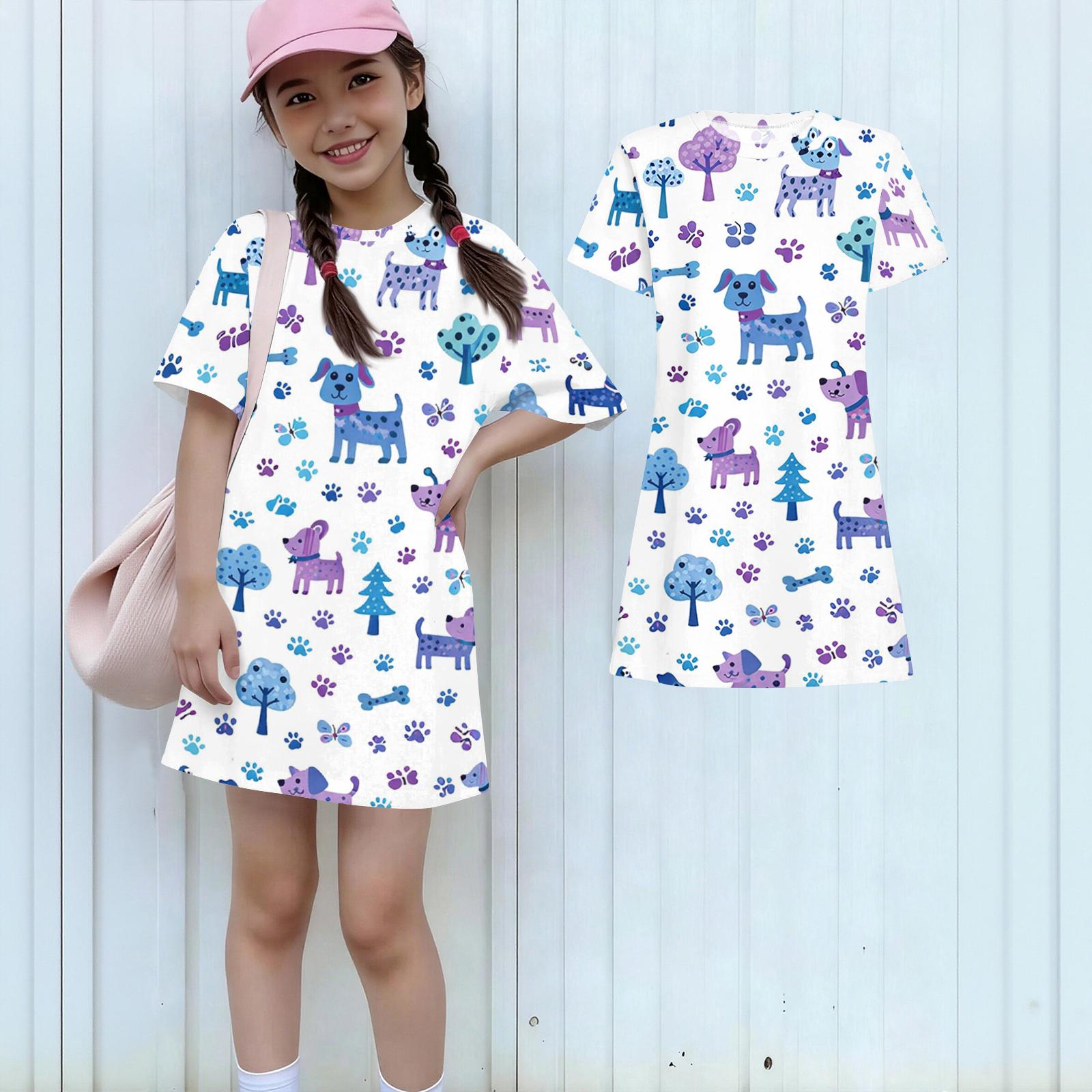 

Girls Dresses with and Floral Print for Girls Dress Flower Girl Dress Dresses for Girls 10-12 Suitable for Various Occasions Comfortable Fit 160 білий