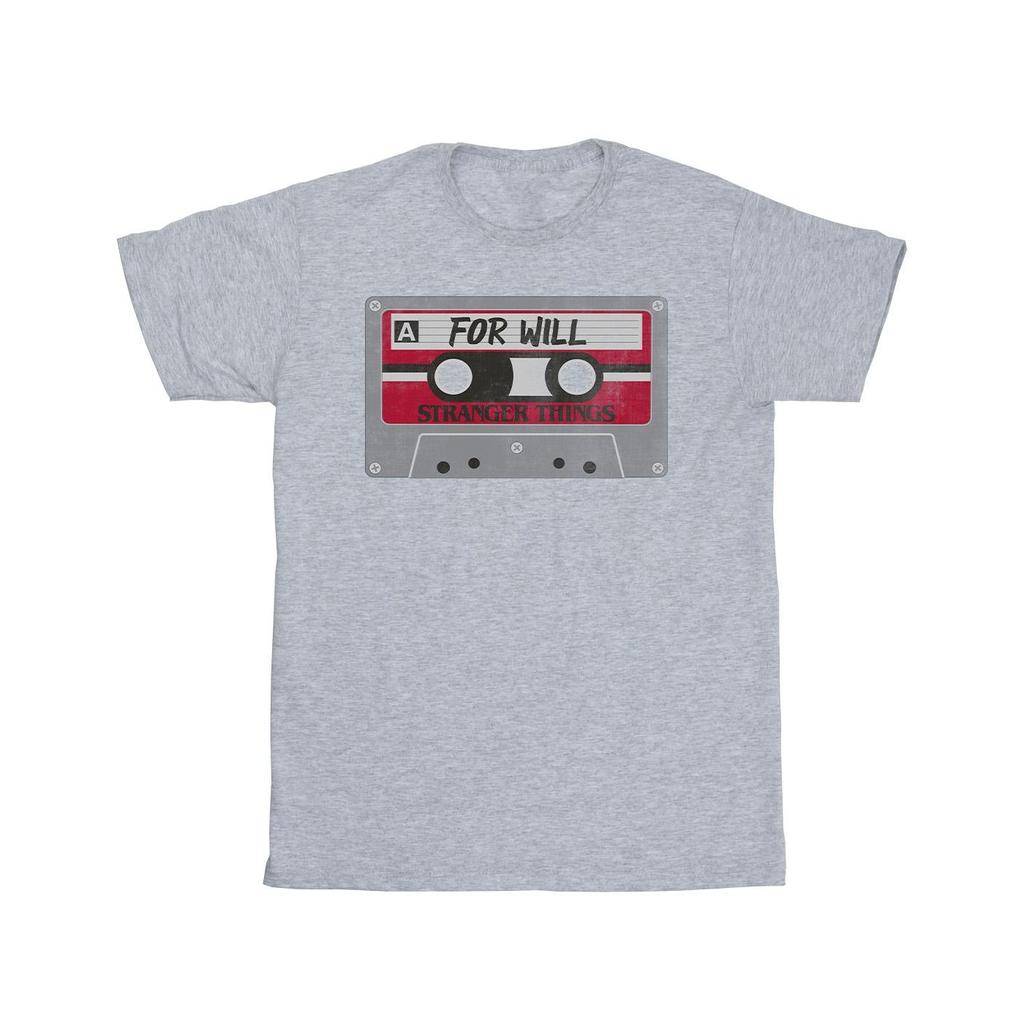 Netflix Mens Stranger Things Cassette For Will T-Shirt
