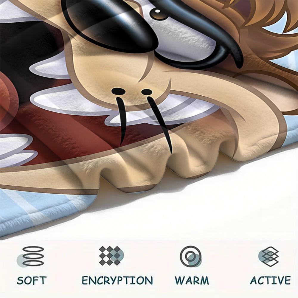 1 ks Flanelová deka s potiskem Tasmánského ďábla, Vysoce kvalitní, Pro všechna roční období, Domácí dekorace, Teplo a pohodlí, Perfektní jako vánoční dárky