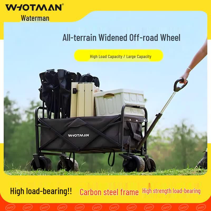 Waterman 7-inch Wide Wheel Folding Camping Wagon