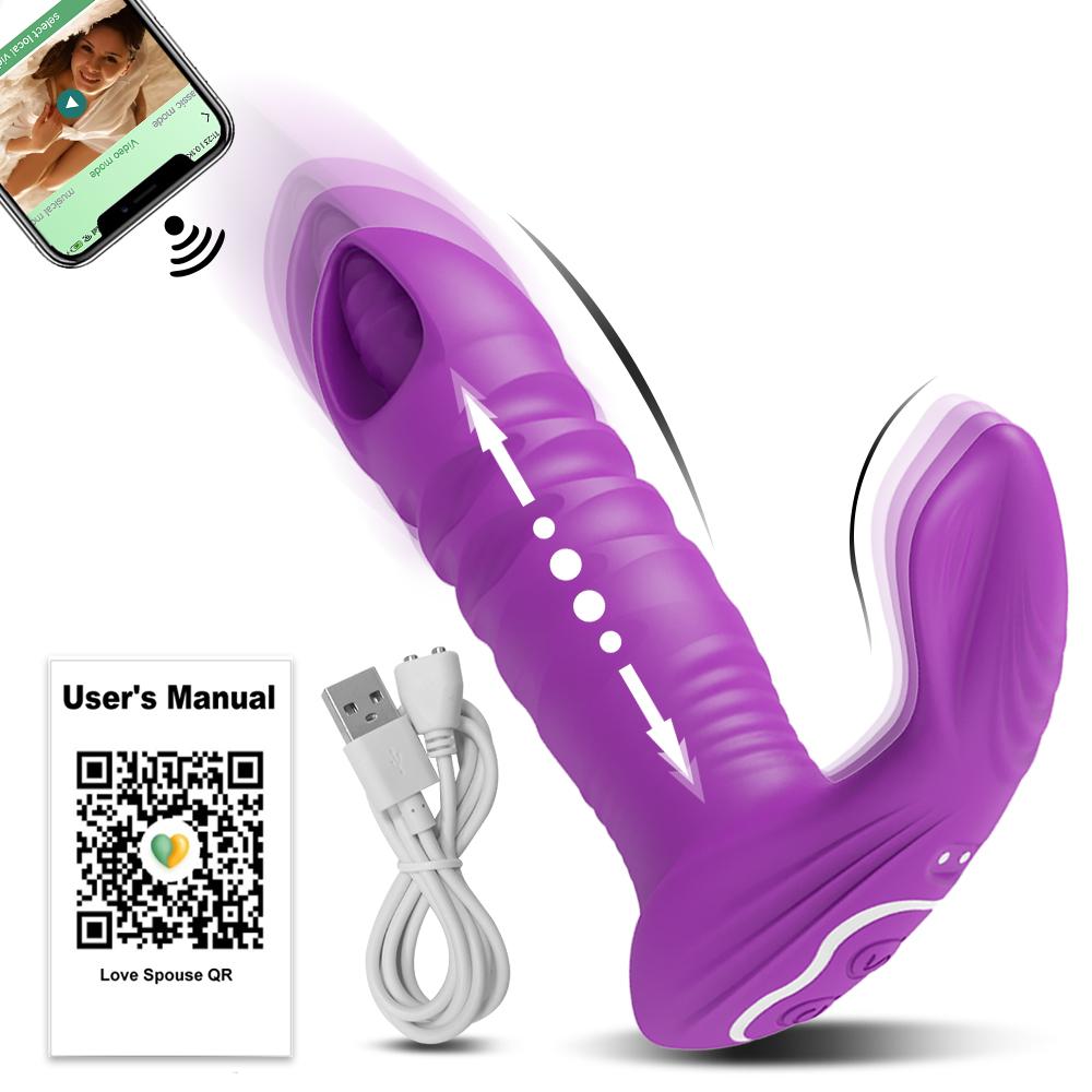 Vibratore con controllo tramite app Bluetooth Stimolatore clitorideo femminile Punto G Dildo Plug anale Coppia Articoli per adulti Giocattolo sessuale per donne Mutandine