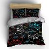 Gaming Controller Pattern Design Bedding Duvet Cover Set  (1*Duvet Cover 2*Pillowcases, Without Duvet Insert)