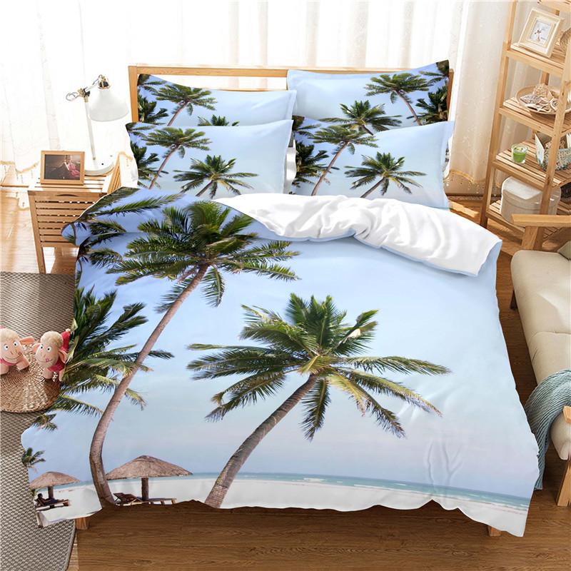 Cartoon Beach Car Duvet Cover Set 3d Digital Printing Polyester Comforter Cover King Queen Full Size for Kids Girls Bedding Set