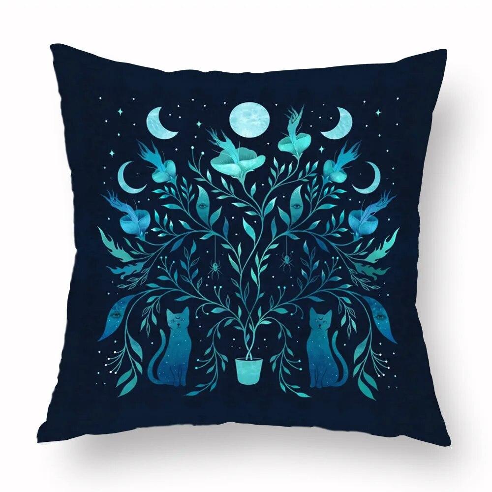 Magic Psychedelic Moon Print Pattern Sofa Cushion Cover Pillowcase Home Party Car Bedding