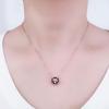Purple Gold Sun Blackstone Redstone Necklace Fashion Rose Gold Plated Trend Color Gold Set Chain