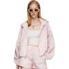 Full Print Double Swallow Logo Hooded Short Jacket Women Jackets PAF261322102