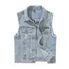 Womens Denim Vest Casual Sleeveless Jacket Plus Size Trendy Versatile Waistcoat