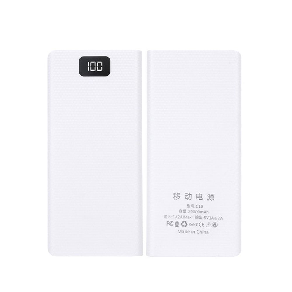 Charger Box Battery Box Battery Charger Box Power Bank Shell Power Bank Case Battery Storage Boxes белый