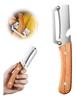 Kitchen Multifunctional Shredding Artifact Wooden Knife Handle Bottle Opener Fruit and Vegetable 2-in-1 Household Peeler