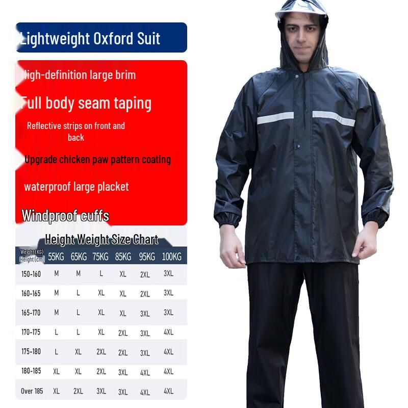 Yuzhan Heavy-Duty Reflective Two-Piece Rain Suit