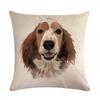 Cute Puppy Head Series Linen Pillow Case Seat Sofa Bedroom Cushion Cover Home Decoration Pillowcase 45*45Cm