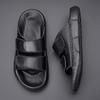 The First Layer Of Cowhide Slippers Men'S Summer Wear Sandals Men'S Thick-Bottomed Beach Trend Two-Word Slippers