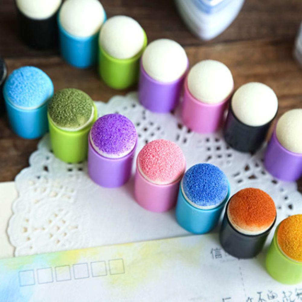 40PCS/set Small Size Finger Daubers Multicolour Small Sponge Daubers  Art Supply