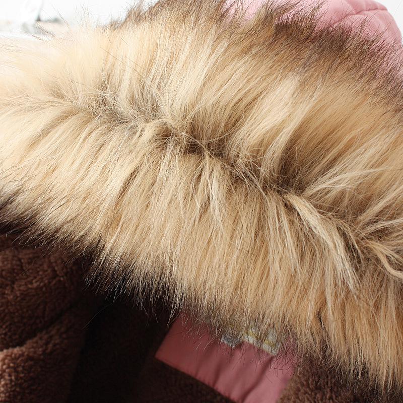 Cappotto di Cotone Slimming con Cappuccio in Eco-pelliccia Stile Europeo & Americano Autunno/Inverno 2025