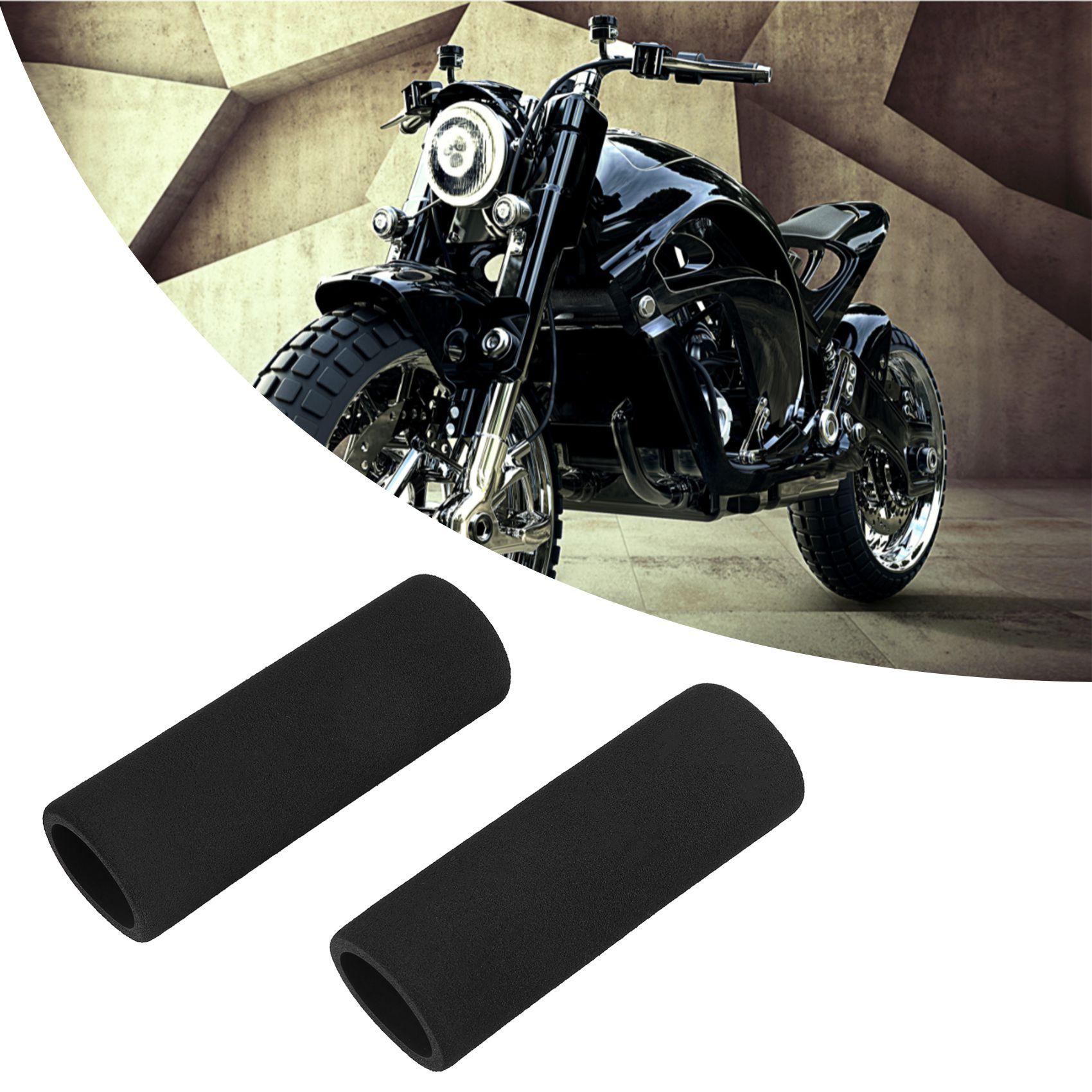 AA92-Motorbike Motorcycle Slip-On Foam Anti Vibration Comfort Handlebar Grip Cover