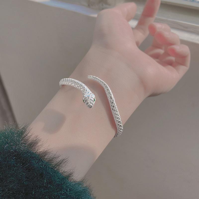 Schlangen-Armband mit offener Manschette und Armreifen für Damen und Mädchen, modisch, trendiger Party-Schmuck, Freund, kreative Geschenke