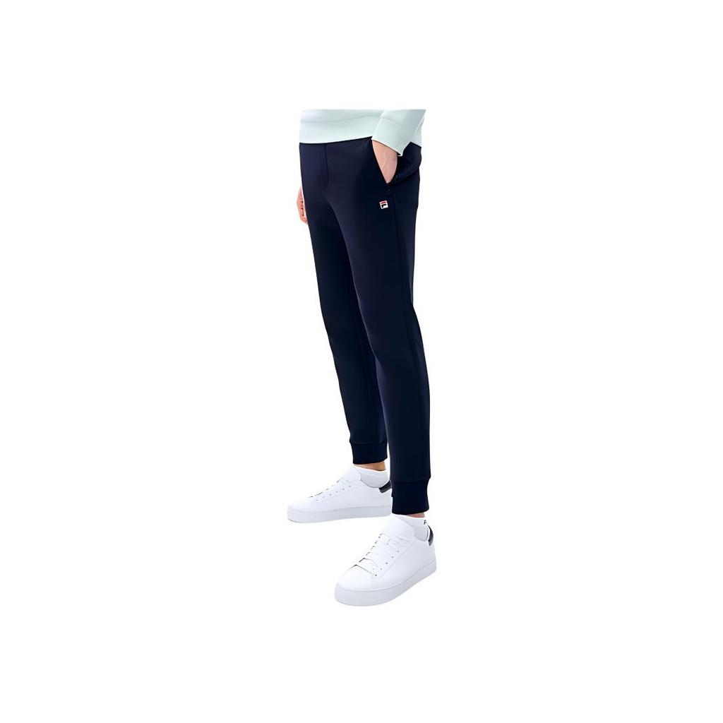 FILA Business Simple Solid Color Basic Knitted Casual Long Pants Men bottoms Legendary-Blue F11M241603FNV