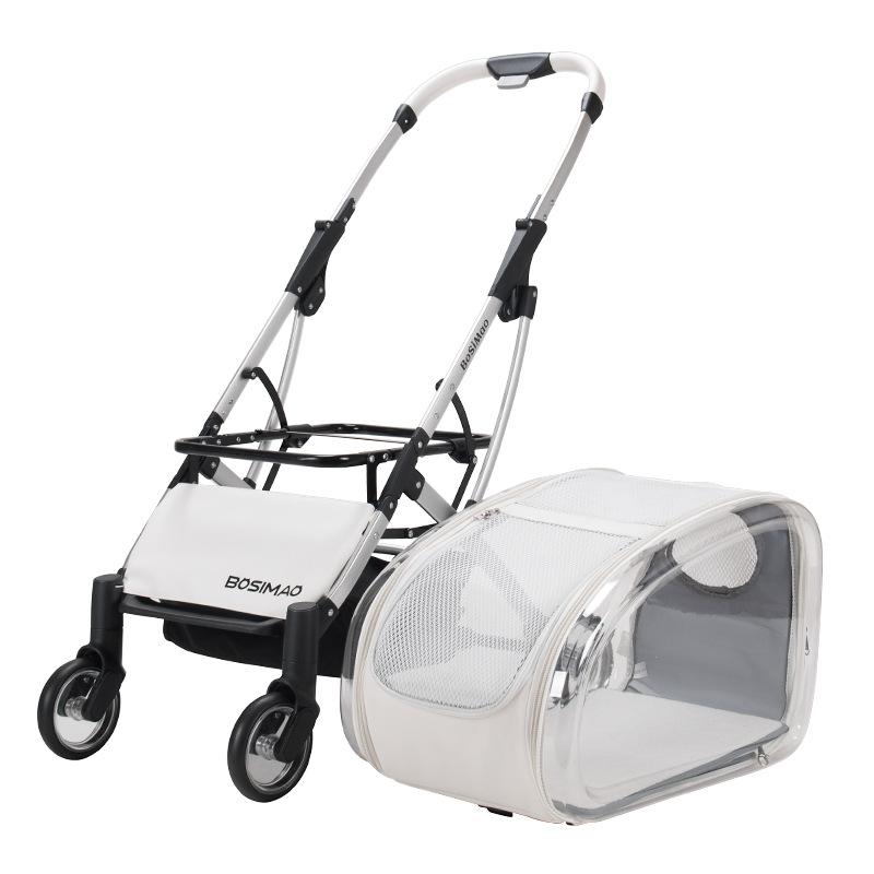 

Luxury Pet Stroller Dogs 4 Wheels Foldable Detachable Cat Stroller Outdoor Walking Small Medium Puppy Strollers Portable Cheap прозрачный