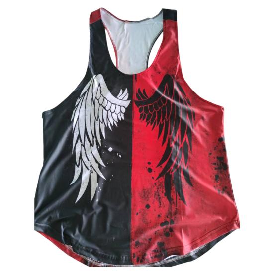 Herren Weste 3D Digitaldruck Patchwork Sommer Colorblock Schnelltrocknend Unterhemd Streetwear