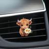 2D Acrylic Car Air Freshener Vent Clip, Cute Highland Cow Aromatherapy Diffuser for SUV Truck, Vehicle Scent Clip
