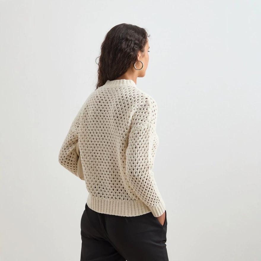 2026 Women's Summer Slim Fit Long Sleeve Sweater - Versatile, Casual, Solid Color, Comfortable Fashion.