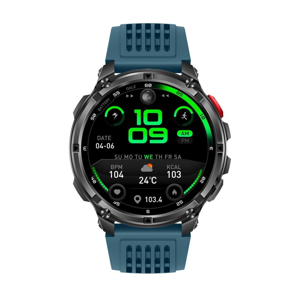 Rainbuvvy HT33 Bluetooth Smartwatch 1.7inch IPS Display IP68 Waterproof Super Long Standby 1100mAh BLE5.2 Android Sports Watch Multi-language
