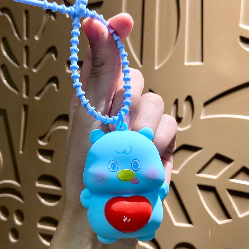 

Подвеска-брелок в виде куклы-декомпрессиониста Capybara - Милый подарочный брелок-подвеска Single OPP bag packaging синий