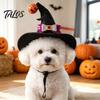 Halloween Pointed Hat for Pets Cat Wizard Hat, Bent with Pumpkin Bell, Small Dog Sequined Bow Festive Pet Cats Dogs Accessories