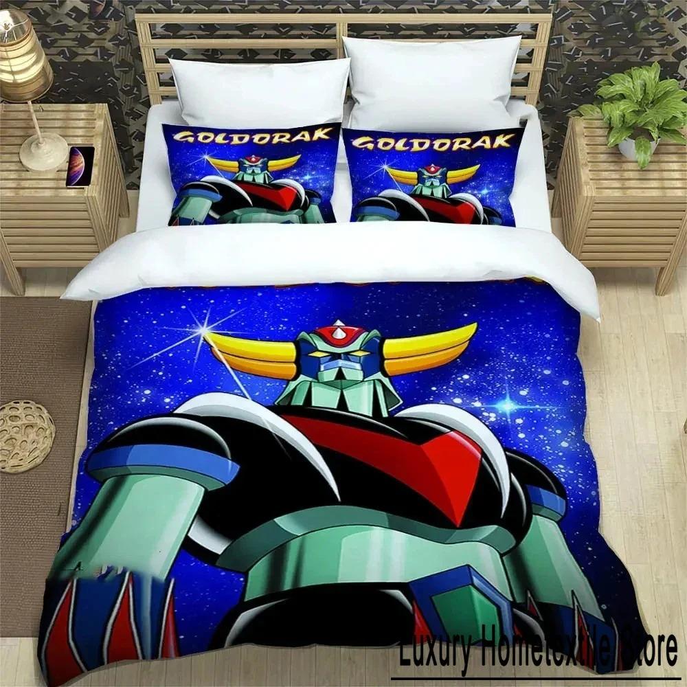 UFO ROBO GRENDIZER GOLDORAK Sengetøy Sett Dynetrekk Sengesett Dynetrekk Putetrekk Dyne king Queen Size Gutter Voksen Sengetøy