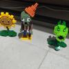 Non-Toxic Plants Vs Zombies Blocks Small Cartoon Mini Building Block Peashooter Sunflower Chomper Assemble Action Model Doll Toy For Kids