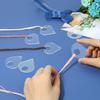 11 Stück Transparente Stickgarnspule Herzform DIY Handarbeits Basteln Nähen Baumwollgarn Aufwickelbrett Kartenhalter mit Loch