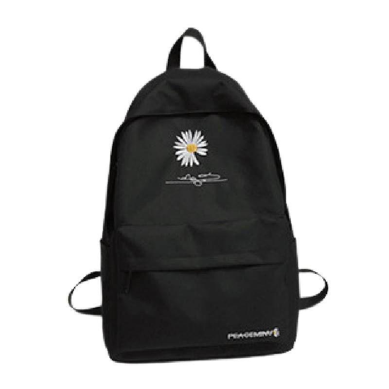 Fresh New Girls Backpack College Style Nylon Daisy Printed Student Schoolbag