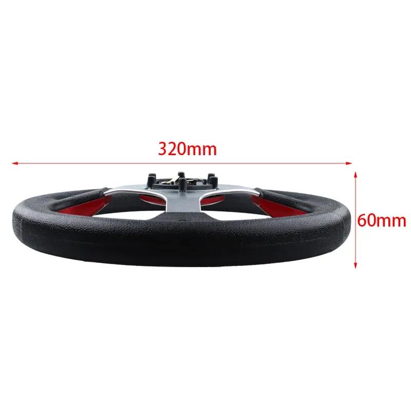 Universal Mini Drifting Steering Wheel Racing Car PVC Modification Aluminum Frame Light Weight 320mm(13inches)