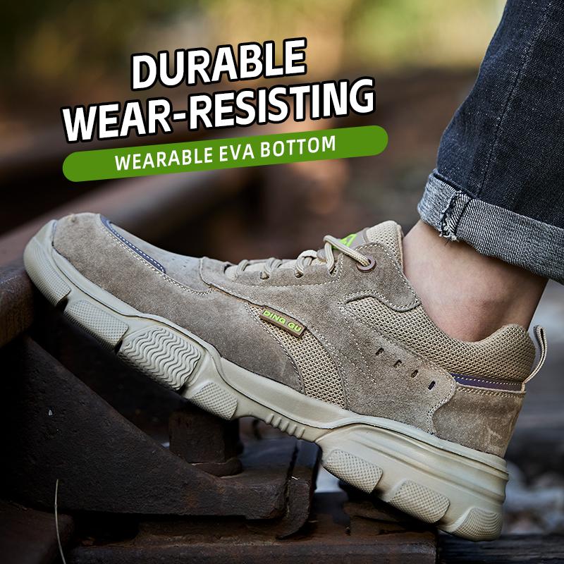 Fashion Safety Shoes Sport Men Protective Shoes Anti-smash Anti-puncture Work Boots Steel Toe Shoes Breathable Men Work Shoes