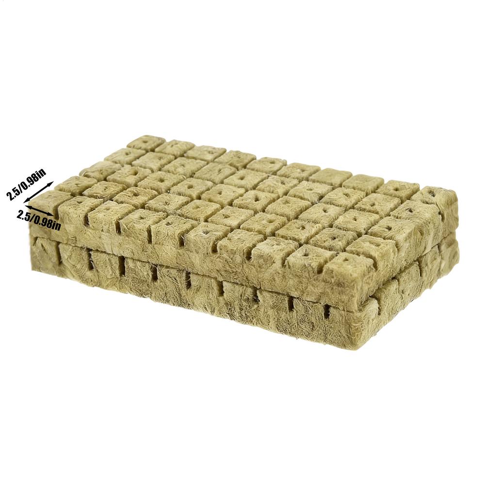 

Rock Wool Cubes Reusable Grow Blocks Plugs 100-Piece Tower Garden Planting Cubes For Garden Cuttings Clone Cultivation