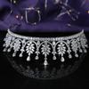 High-end Bridal Tiaras Copper Alloy Cubic Zircon Wedding Hair Accessories Hairband Shining Crystal Crowns BC5680