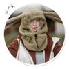 Winter Neck Warmer+ Dual Layered Bunny Hat Russian Hat Jazz Streetwear Dual Layered Bunny Hat for Women
